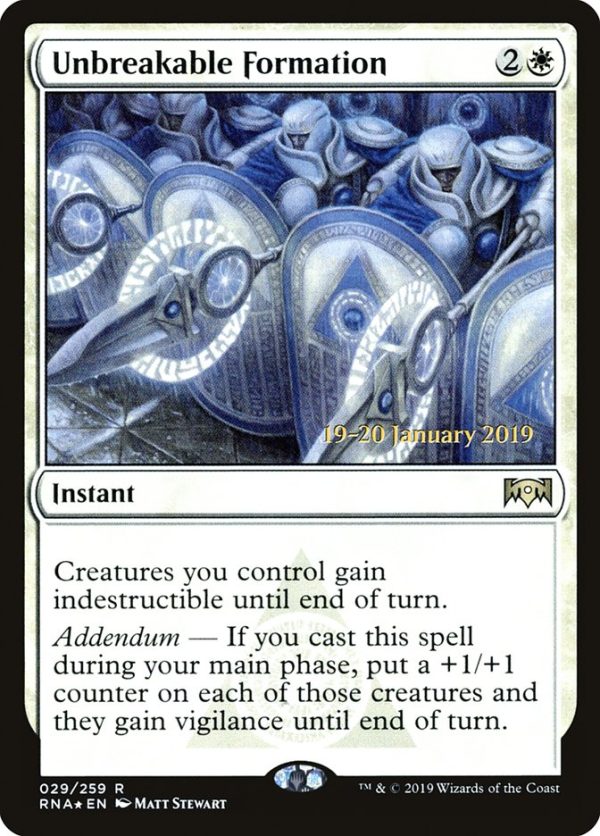 Unbreakable Formation [Ravnica Allegiance Prerelease Promos] Hot on Sale