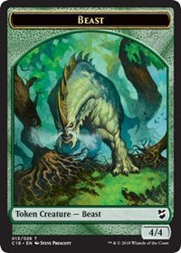 Beast (013)    Plant Double-Sided Token [Commander 2018 Tokens] on Sale