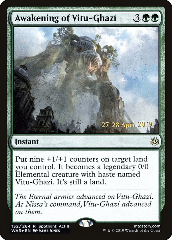 Awakening of Vitu-Ghazi [War of the Spark Prerelease Promos] Hot on Sale