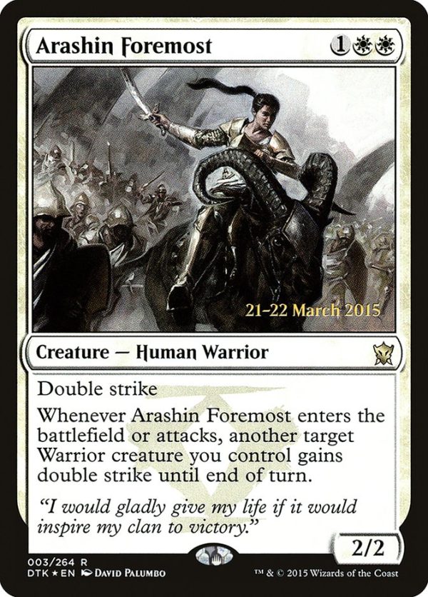 Arashin Foremost [Dragons of Tarkir Prerelease Promos] Cheap