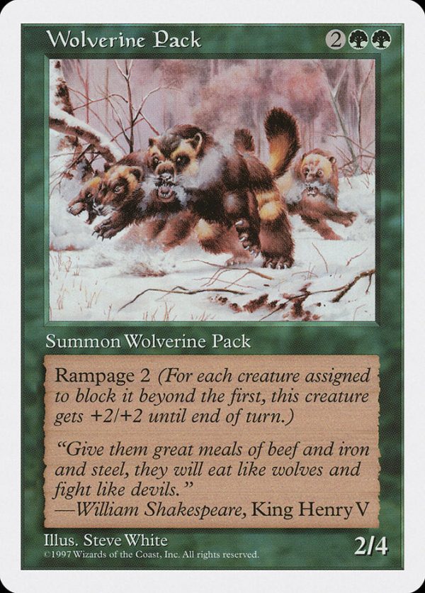 Wolverine Pack [Fifth Edition] For Cheap