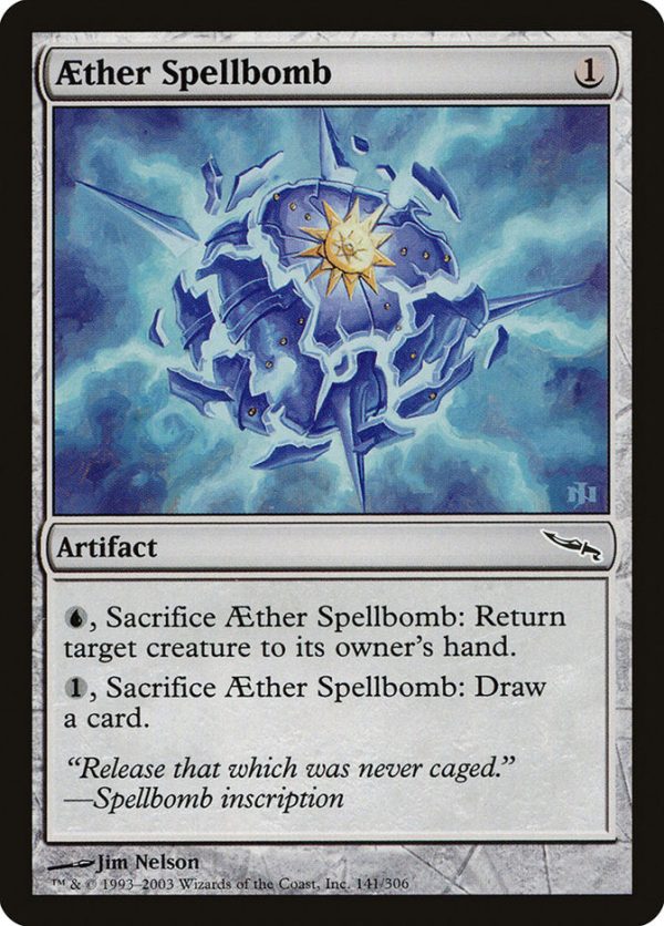 Aether Spellbomb [Mirrodin] For Sale